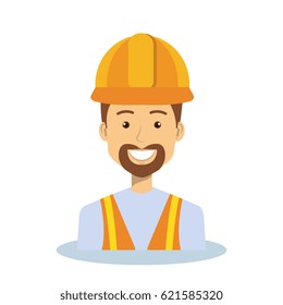 professional construction man character