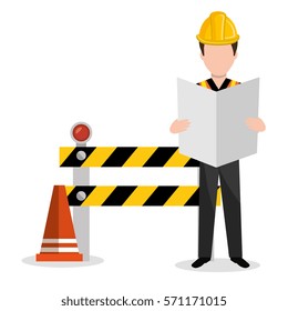 Professional construction on site