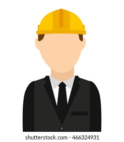 professional construction worker icon vector illustration design