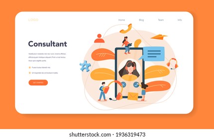 Professional consulting web banner or landing page. Research