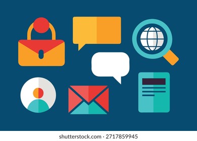 Profesional Contacto Conjunto de iconos con iconos de vectores modernos de Web y Sitio web. Gráficos limpios, editables y escalables para interfaz de usuario, App, páginas de negocio y diseño adaptable.