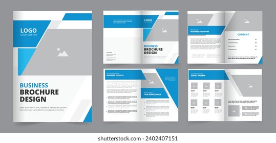 Professional Corporate Bifold Brochure Design Template