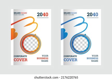 Professional corporate book cover design template a4 or can be used to annual report, magazine, flyer, poster, banner, portfolio, company profile, website, brochure cover design 
