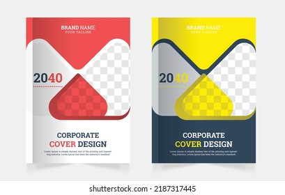 Professional corporate book cover design template a4 or can be used to annual report, magazine, flyer, poster, banner, portfolio, company profile, website, brochure cover design 
