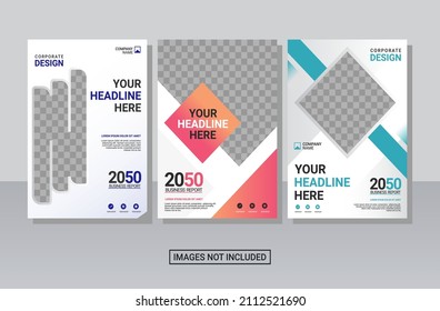 Professional corporate book cover template