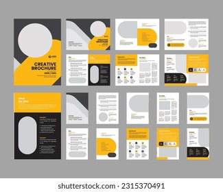 Professional corporate business brochure, Creative Business, multi-page design, booklet template, flyer design, Use it business presentations, book cover, modern abstract design