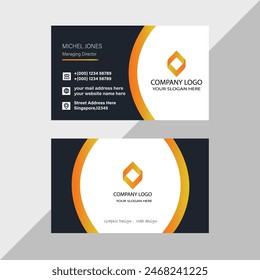 Professional and corporate Business card. Beautiful and abstract business card.