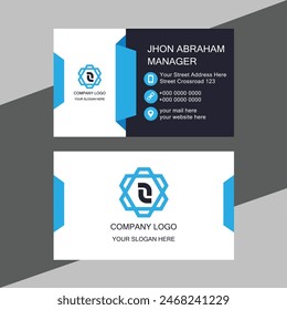 Professional and corporate Business card. Beautiful and abstract business card.