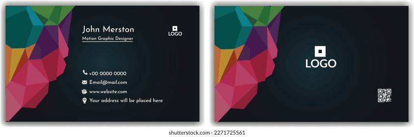 Professional Corporate Business Card Design Template, Elegant Business Stationery Design.