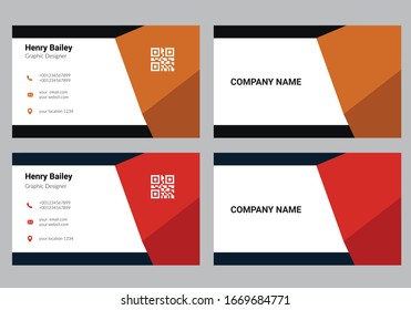 Professional Corporate Business Card Template. business card vector template.
