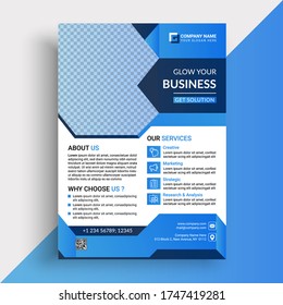 Professional corporate business flyer design template