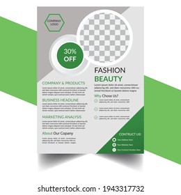 Professional Corporate Business Flyer Design Template, A4 Design Layout, Fashion Advertising Paper