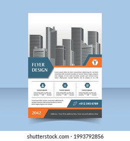 professional corporate business flyer poster template design night city