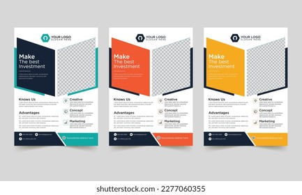 Professional corporate business flyer template  design