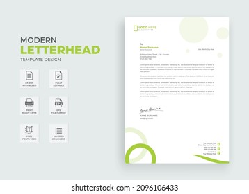 Professional Corporate Business Letterhead Design Template. A4 Letterhead Template Vector Design. 