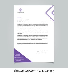 Professional corporate business letterhead template design, Vector illustration