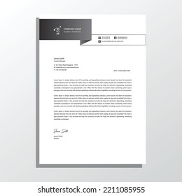 professional corporate business letterhead template