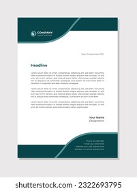 Professional corporate business letterhead template design