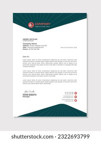 Professional corporate business letterhead template design