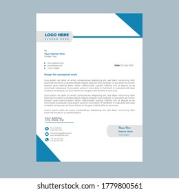 Professional corporate business letterhead vector template, Vector illustration.