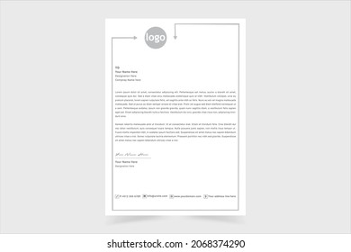 Professional corporate business letterhead vector template. Simple and clean print ready design. Vector Illustration