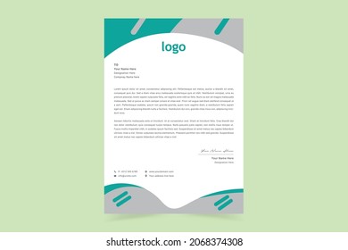 Professionelle Corporate Business Letterhead Vektorvorlage. Einfaches, sauberes Design für Druckaufnahmen. Vektorgrafik