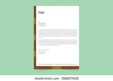 Professional corporate business letterhead vector template. Simple and clean print ready design. Vector Illustration