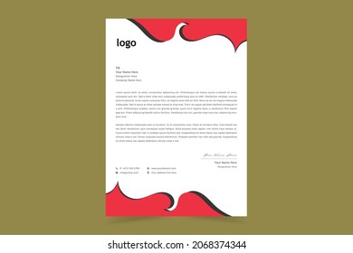 Professional corporate business letterhead vector template. Simple and clean print ready design. Vector Illustration
