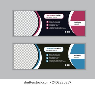 professional Corporate business minimalist personal email signature design.
