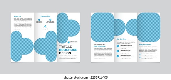 Professional corporate business modern trifold brochure template design