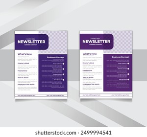 Plantilla de folleto de diseño de diseño de boletín de Profesional corporativo