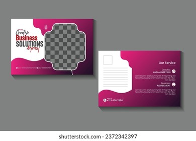 Professional Corporate business post card template design. Print Ready Corporate Professional Business Postcard Design