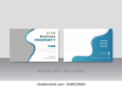 Professional corporate business postcard design