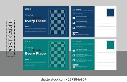 professional corporate business postcard Template design.