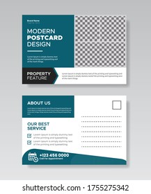 Professional Corporate Business Postcard Vector Template set. Vector brochure, flyer, magazine cover & poster template. 