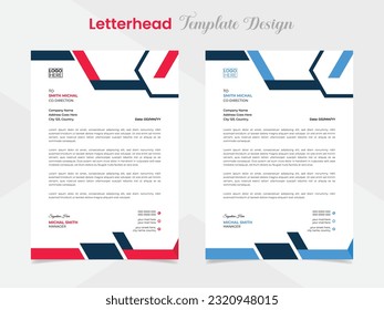 professional corporate business style letterhead design template