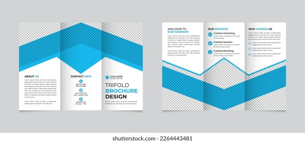 Professional corporate clean business trifold brochure design template