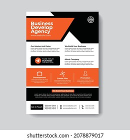 Professional corporate colorfu flyer design template