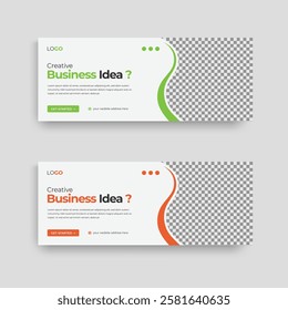 Professional corporate colorful web banner template design for branding and advertising