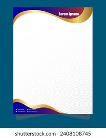 Professional corporate company business colorful letterhead template design with a4 size stationary item modern letterhead.