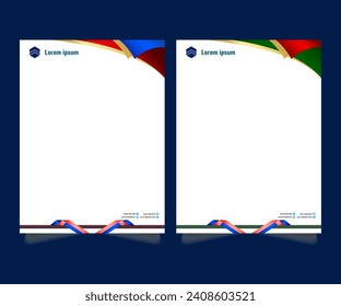 Professional corporate company business colorful letterhead template design with a4 size stationary item modern letterhead.