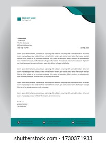 Professional Corporate And Creative Letterhead Design For Business.Print Ready Letterhead Template In A4 Size.