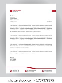 Professional Corporate And Creative Letterhead Design For Business.Print Ready Letterhead Template In A4 Size.