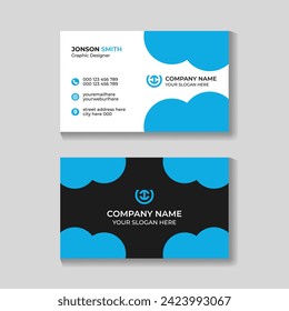 Professional corporate creative modern minimalist business card design template