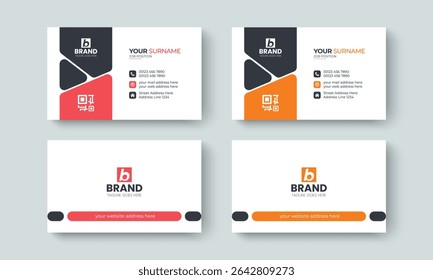Professional corporate elegant and creative business card design template. Template design for business card, visiting Card, identity card, contact, branding, stationery design layout template.