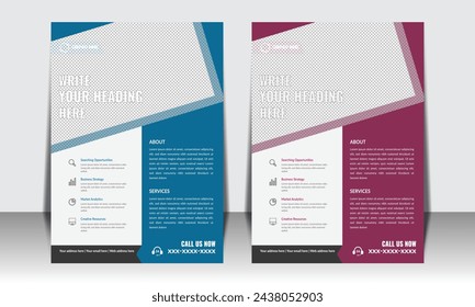Professional Corporate Flyer Design - A4 Size | Dual Color Versions Available