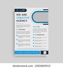 Professional corporate flyer layout design for advertisement and branding, creative A4 size business flyer