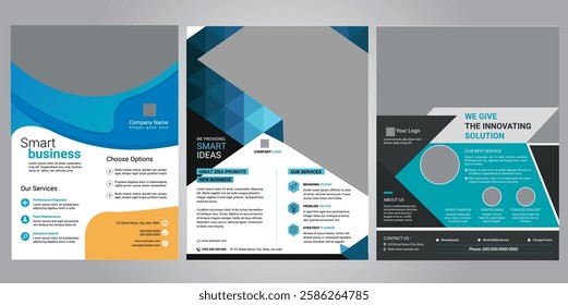 Professional corporate flyer template bundle for modern businesses. Easy to customize and perfect for promoting your brand with a sleek, polished design.