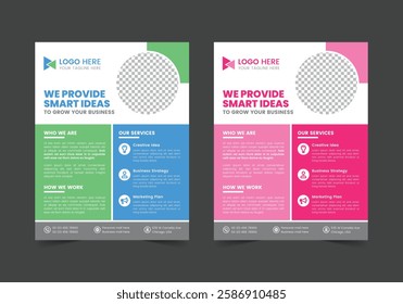 Professional Corporate Flyer Template | CMYK | US Letter | Print Ready | 0.125 Bleed
