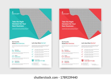 Professional corporate flyer template design